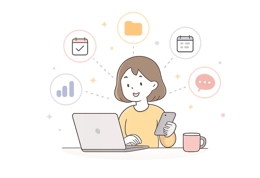 現場の人がツールを使いこなすイメージ
